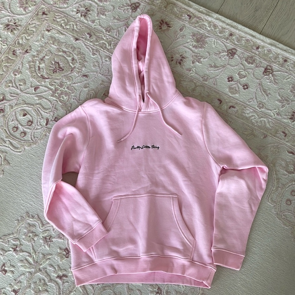 PrettyLittleThing pink hoodie